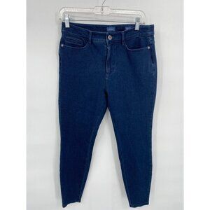 J. Jill Womens Premium Flex High Rise Denim Stretch Legging 10P Dark Blue Skinny